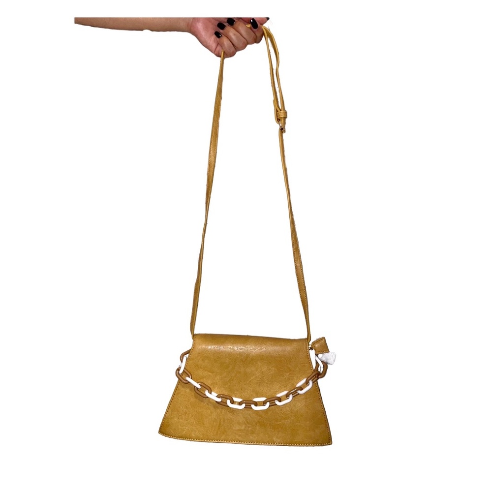 vegan leather bag; crossbody